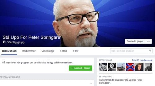 100 000 svenskar stödjer Peter Springare