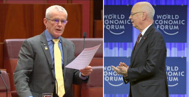 Senator lovar att bekämpa ”den skurkaktige Klaus Schwab”