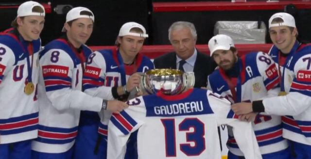 Ishockey-VM 2025 - USA VM-Guld - Hyllar bröderna Gaudreau