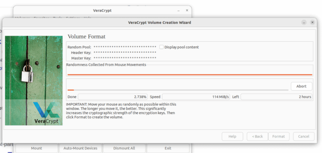 VeraCrypt entropy