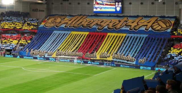 DIF-klackens tifo Åberget 44 på Tele2 Arena