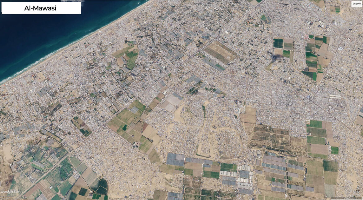 Satellitbild över al-Mawasi 2026