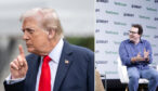 USA:s president Donald Trump och Anthropics vd Dario Amodei i ett delat montage.