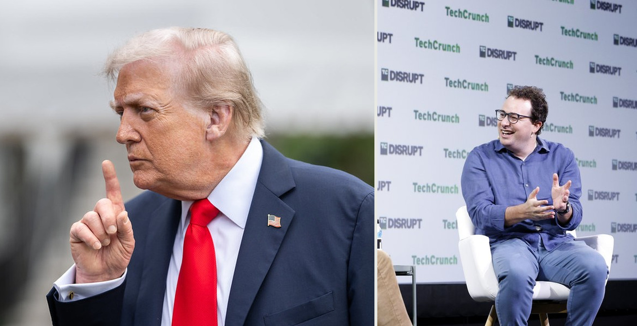 USA:s president Donald Trump och Anthropics vd Dario Amodei i ett delat montage.