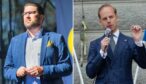 Jimmie Åkesson och Gustav Kasselstrand sida vid sida i ett fotomontage.