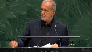 Irans president Masoud Pezeshkian talar i FN:s generalförsamling