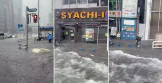 104,5 millimeter regn på en timme – Nagoyas tunnelbana och bussar slogs ut