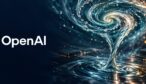 OpenAI:s ordmärke tillsammans med en illustrerad vätskevirvel och datorkretsar.