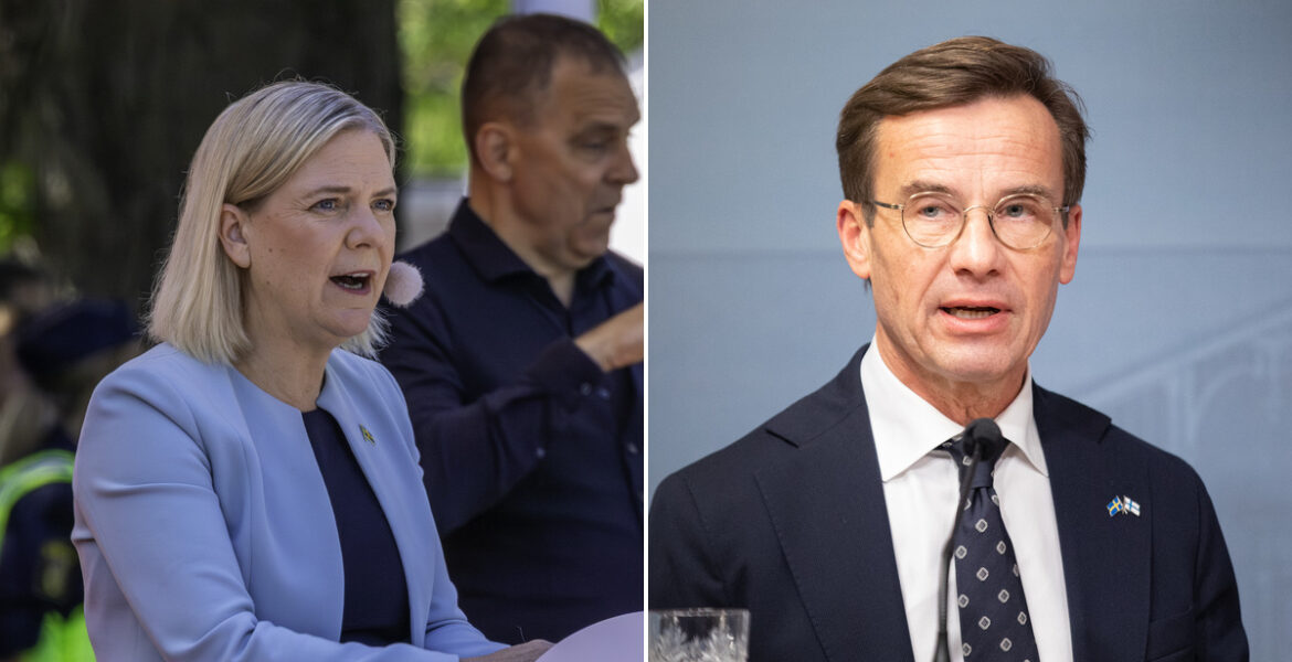 Magdalena Andersson och Ulf Kristersson i ett montage.