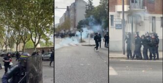 Nästan 2 000 gripna när gymnasieblockaderna i Frankrike slog över i våld