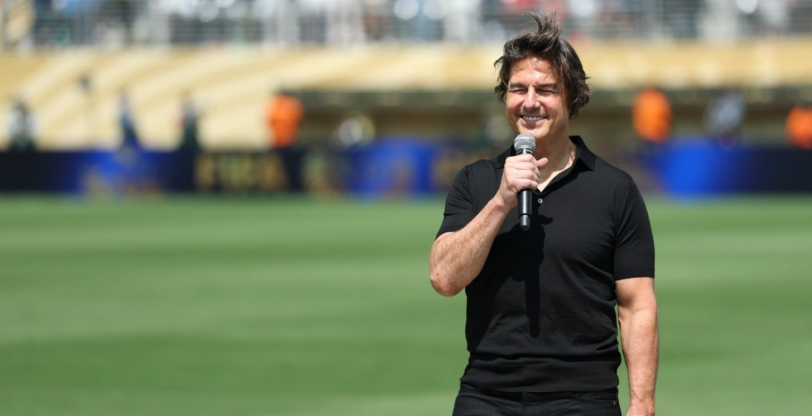 Tom Cruise medverkar under arrangemanget kring VM-finalen 2026